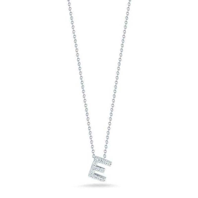 Letter Diamond Pendant Necklace