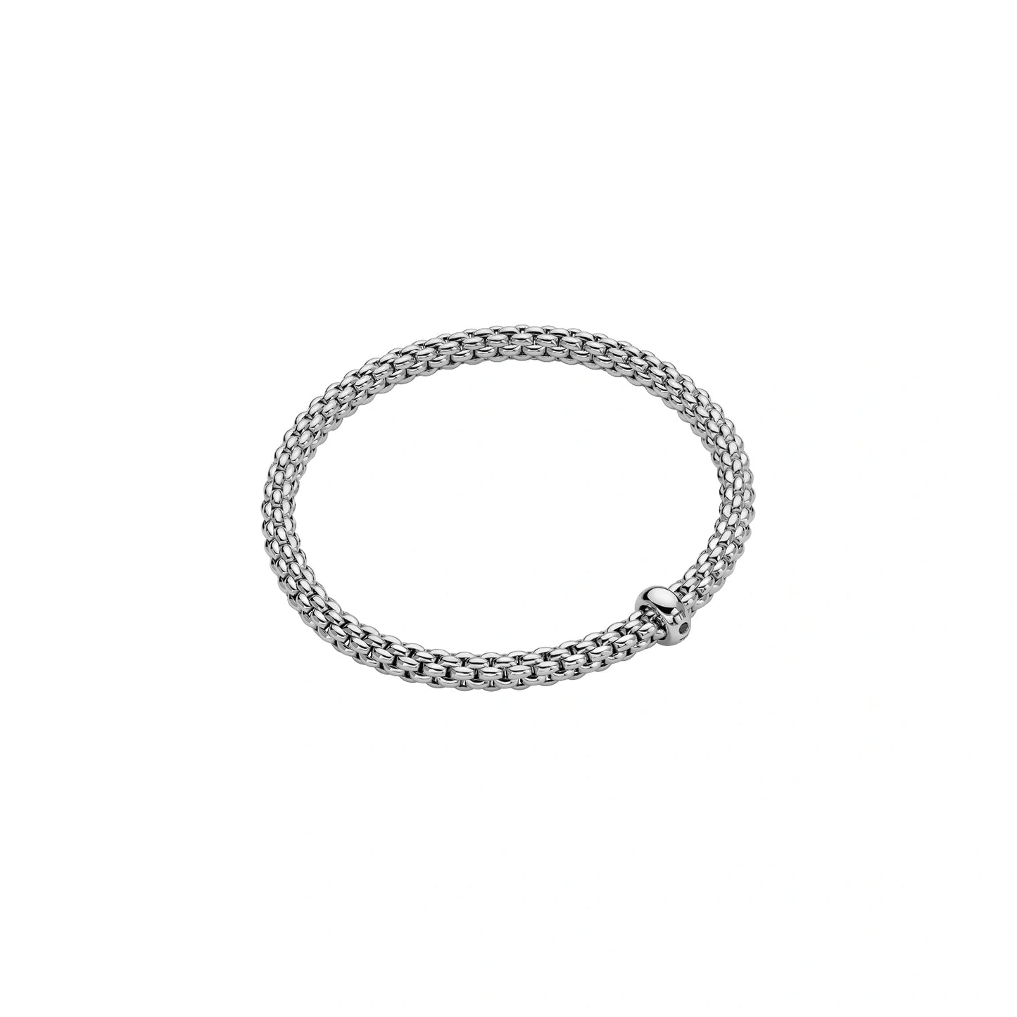 White Gold Bracelet with a Black Diamond