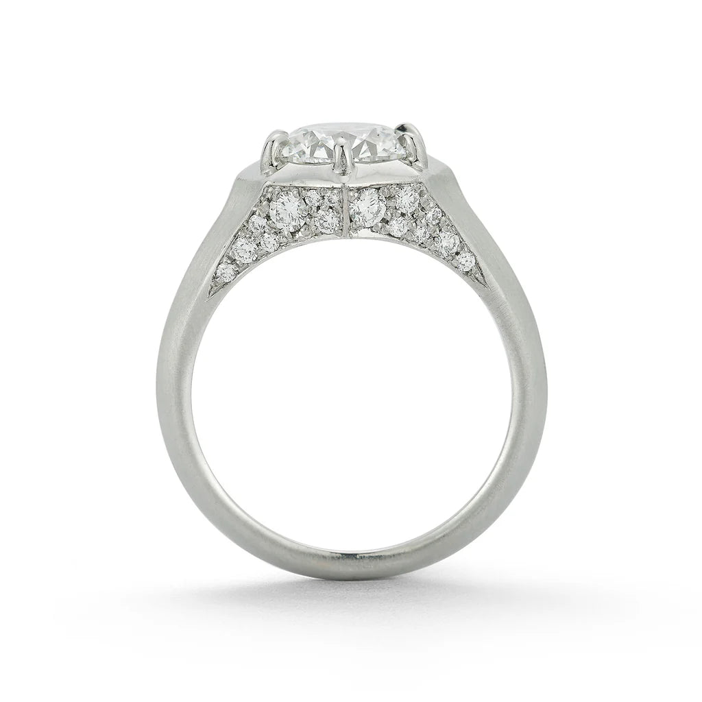Jade Trau Pave Sloane Solitaire Ring