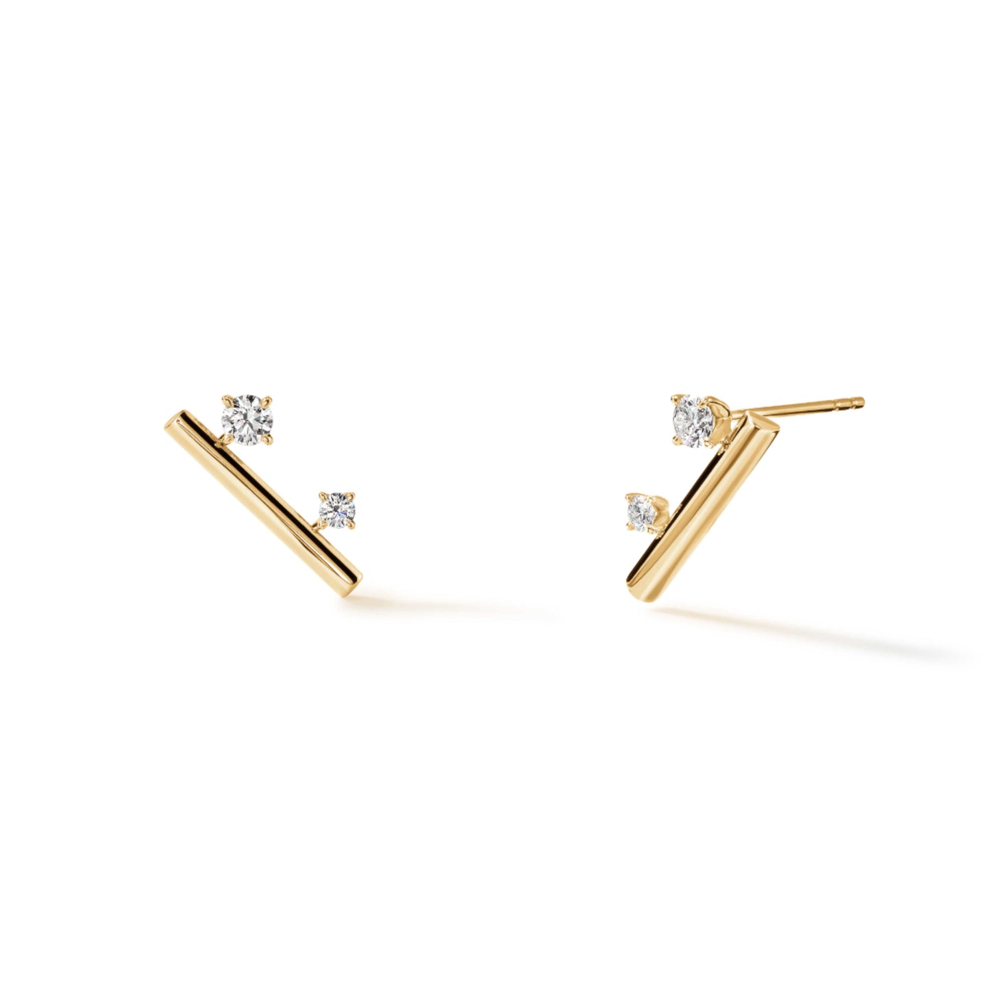 Floating Diamond Climber Earrings