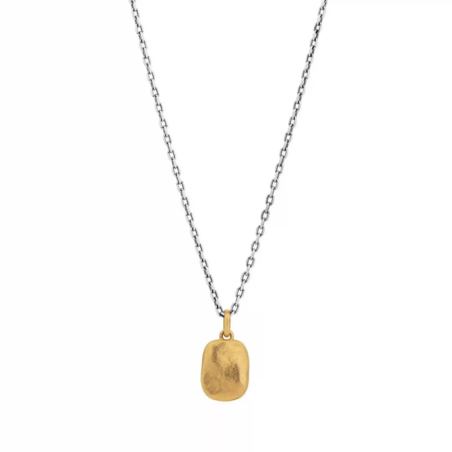 Silver & Brass Pendant Necklace