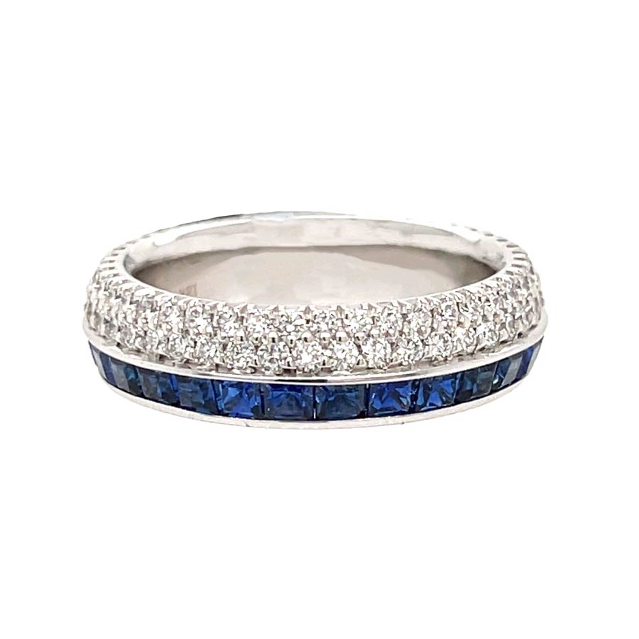 Vibhor Diamond and Blue Sapphire Ring