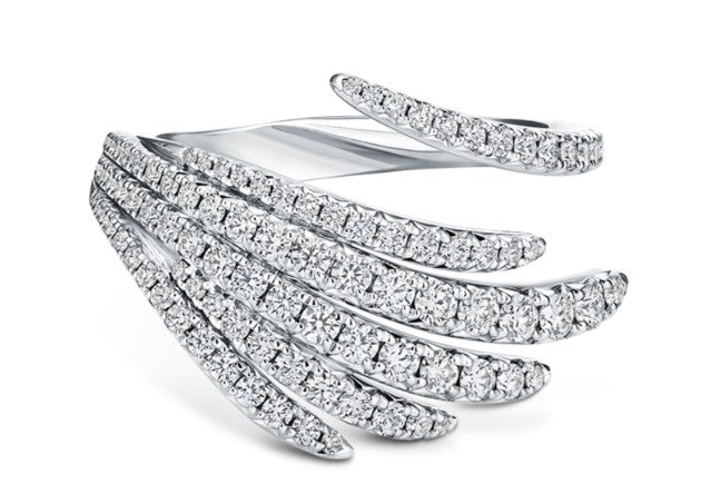 white gold vela cocktail ring