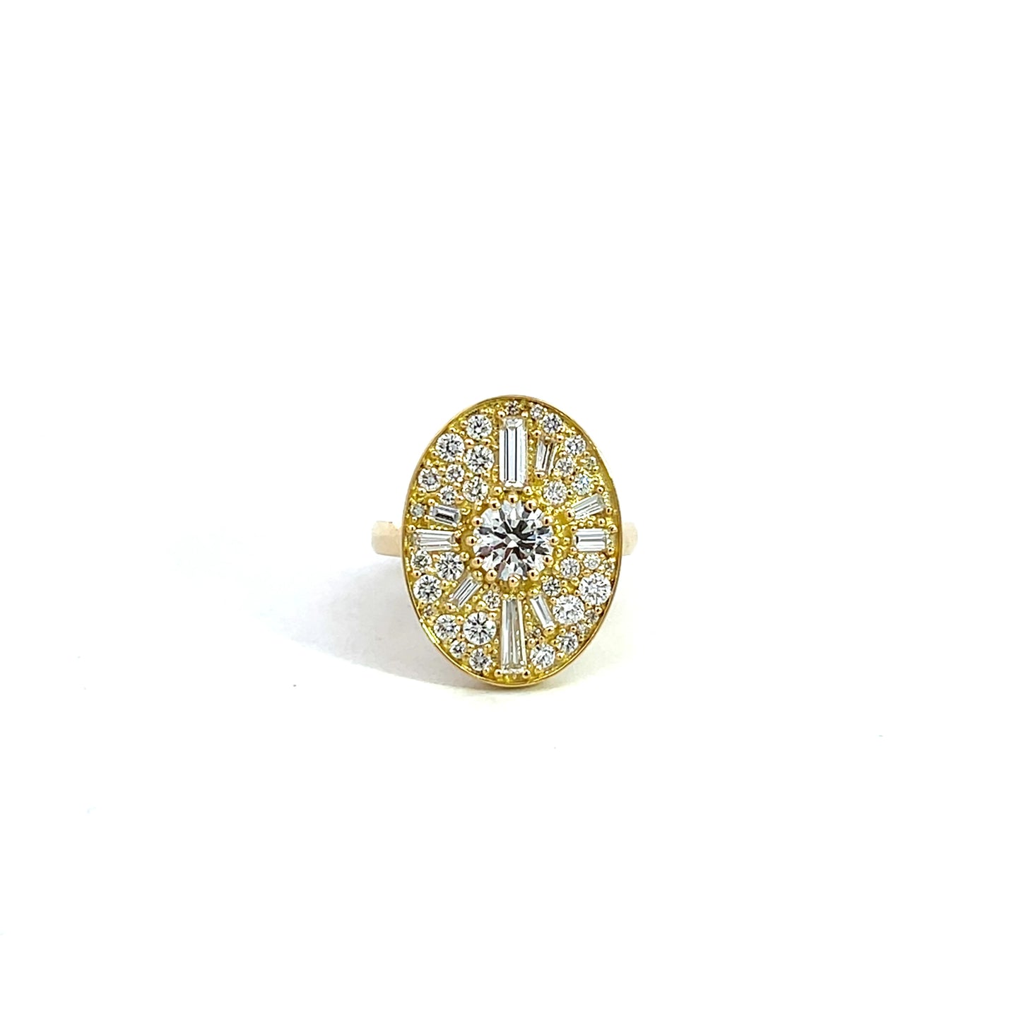 Round & Baguette Cut Ring