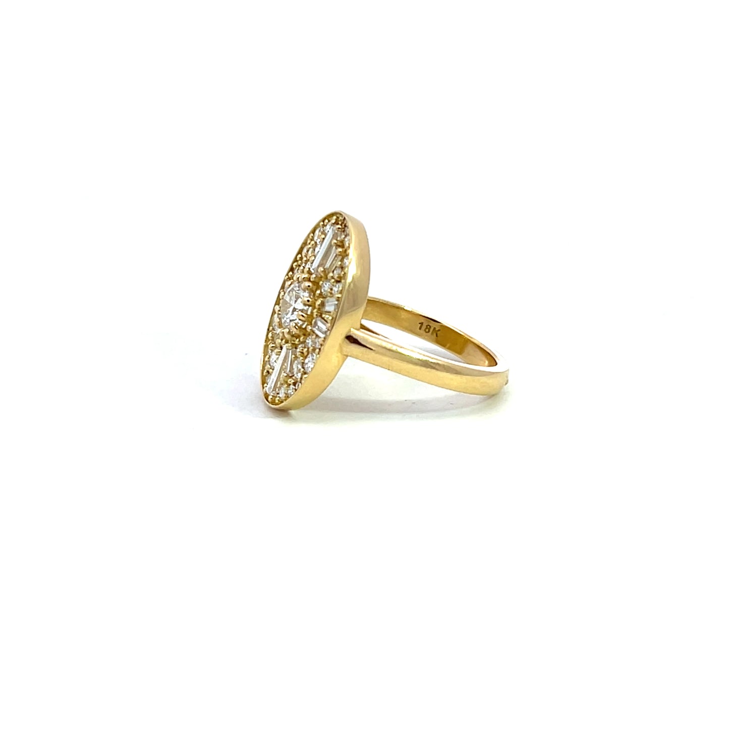 Round & Baguette Cut Ring