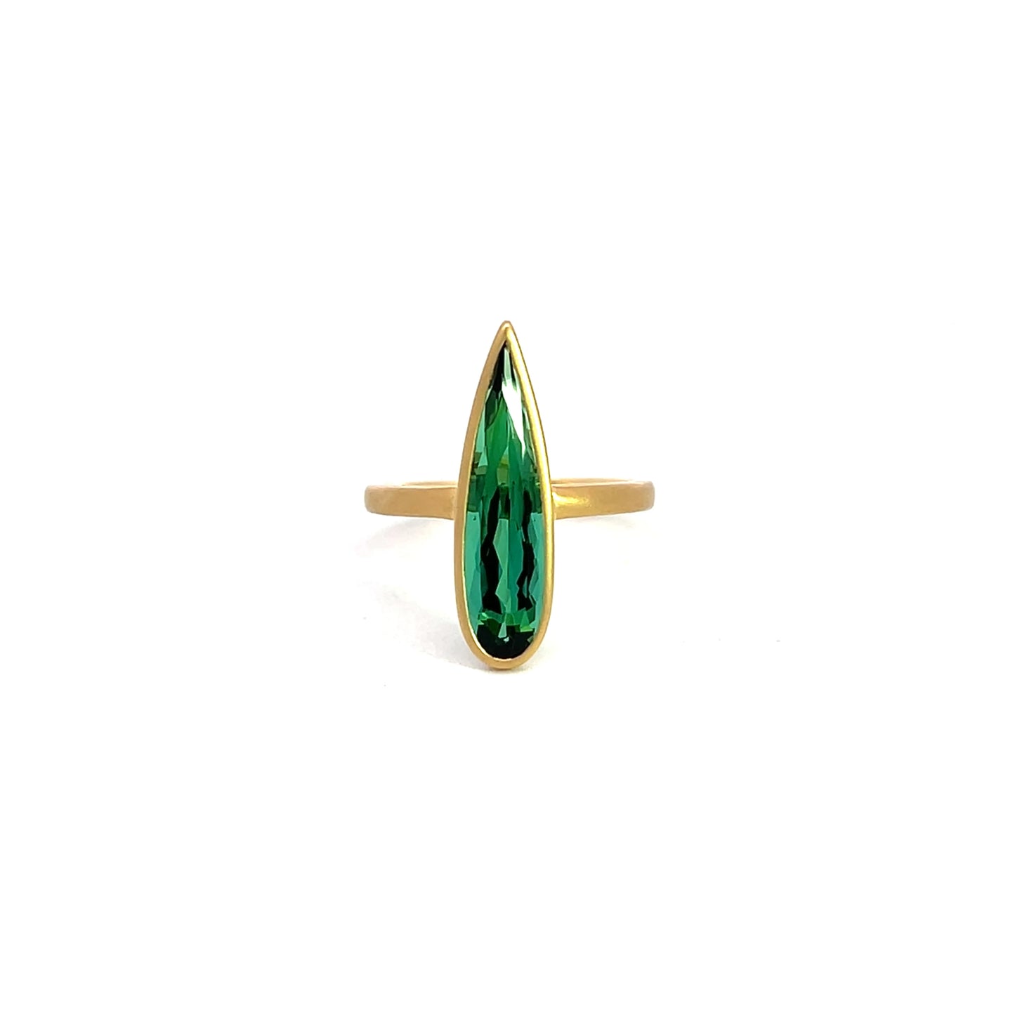 Green Pair Cut Tourmaline Ring