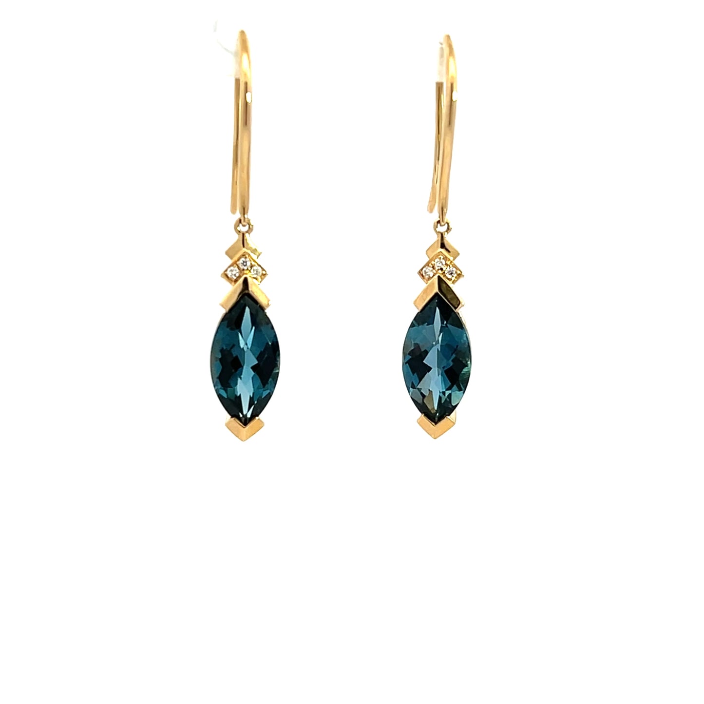 Blue Topaz Drop Earrings