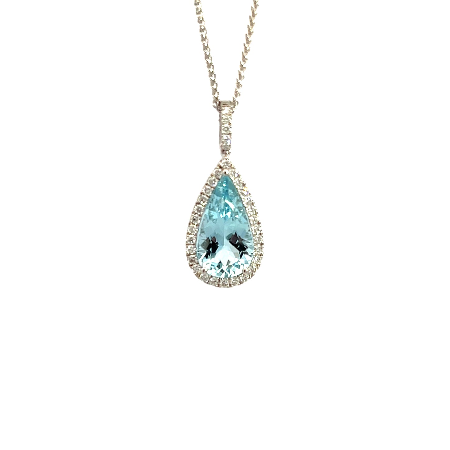 Pear Cut Aquamarine Pendant