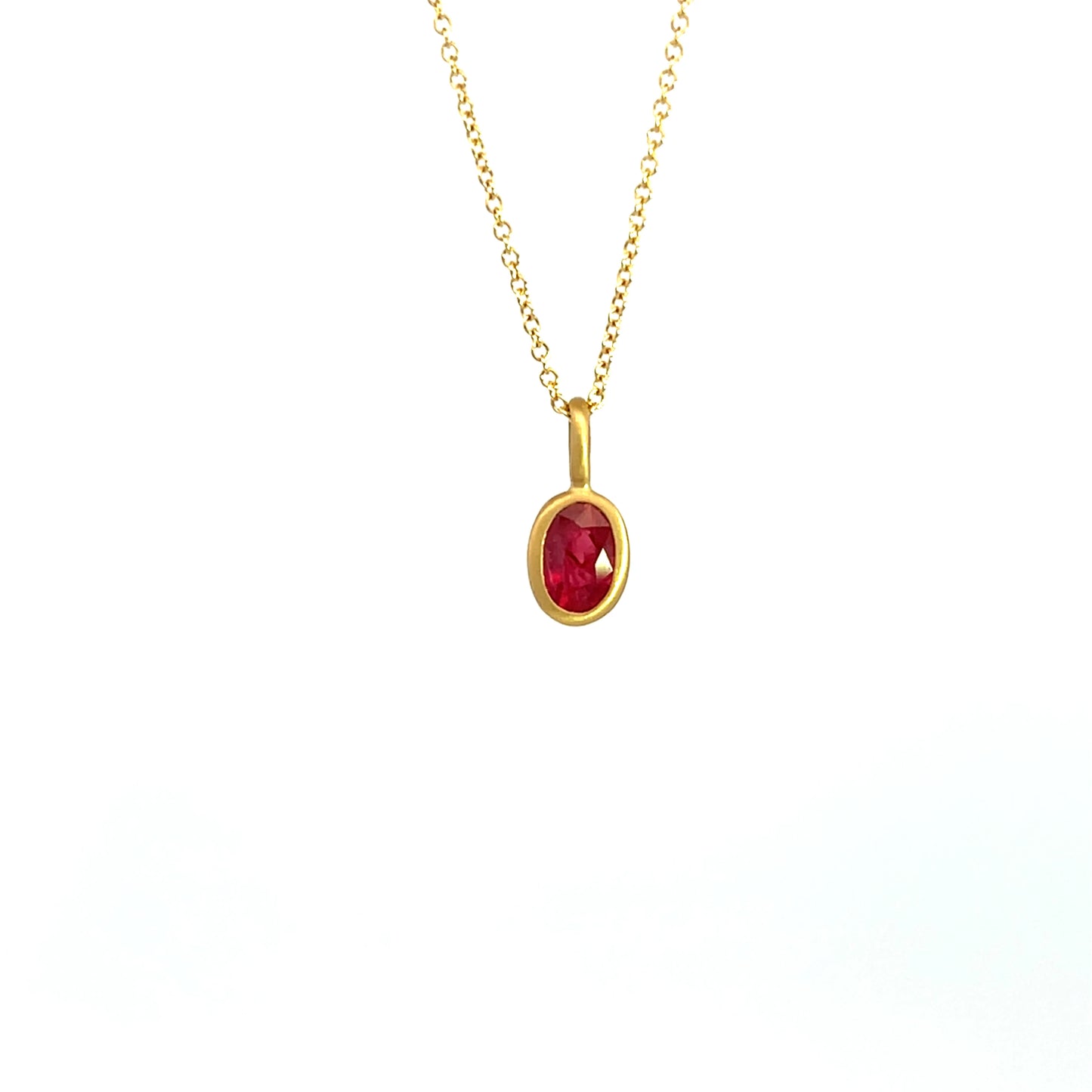 Oval Ruby Pendant