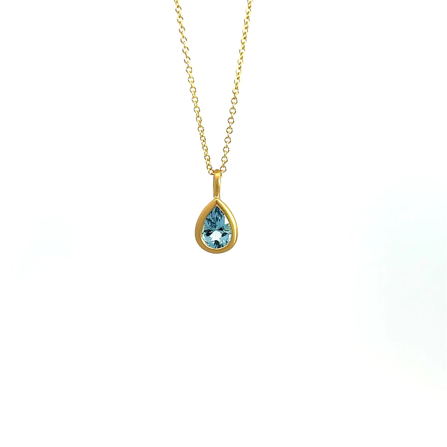 Pear Aquamarine Pendant