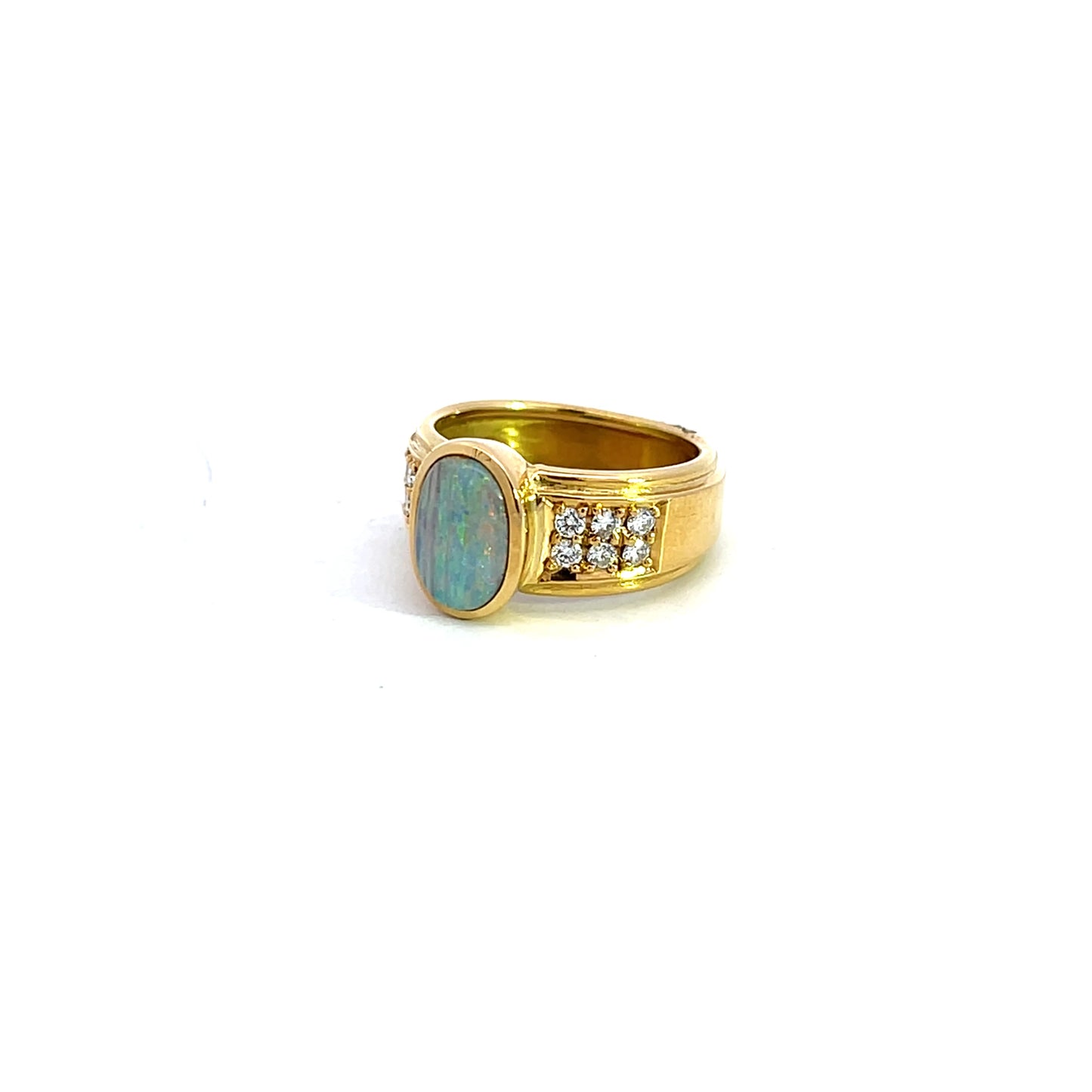 Opal & Diamond Ring