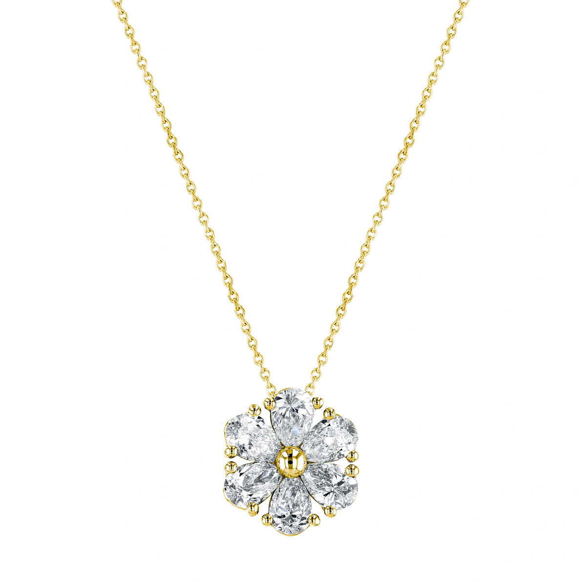 Diamond Flower Necklace