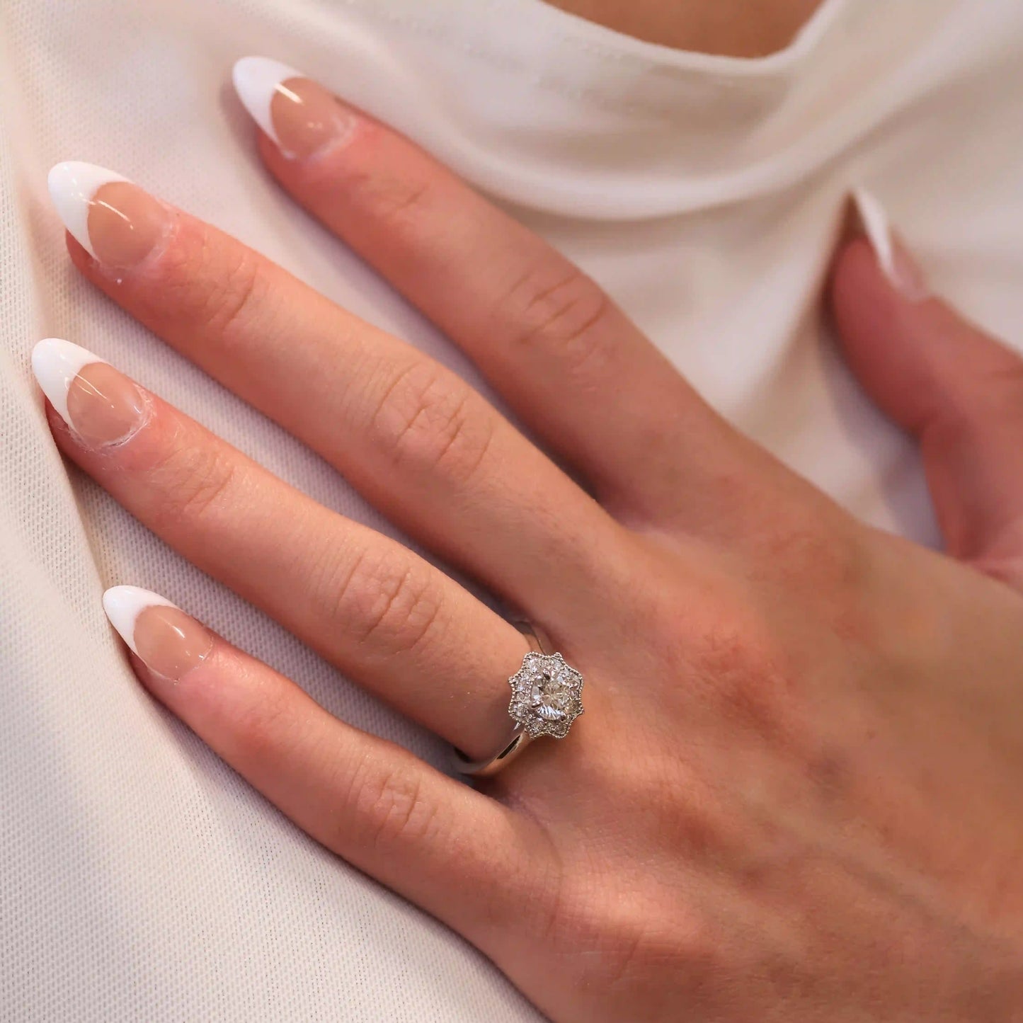 Arabesque Halo Ring