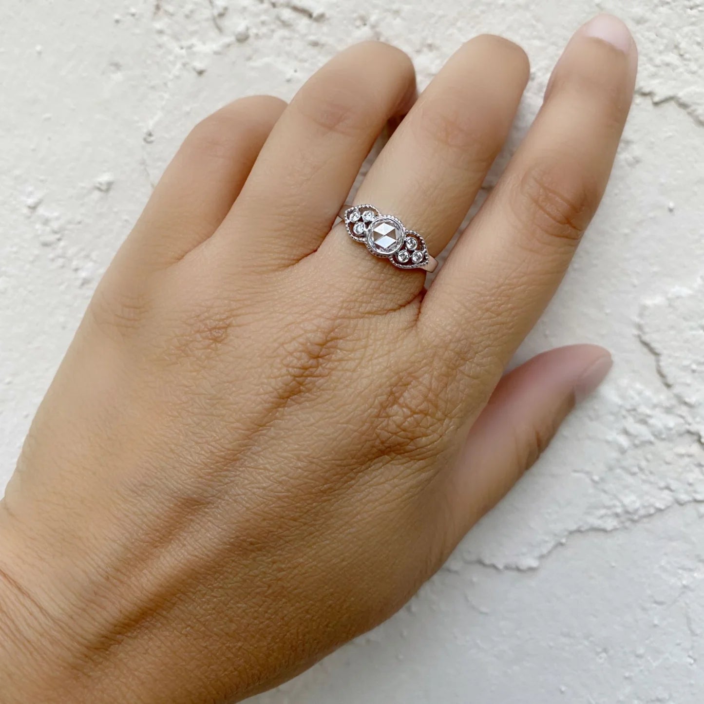 Rose Cut Diamond Ring
