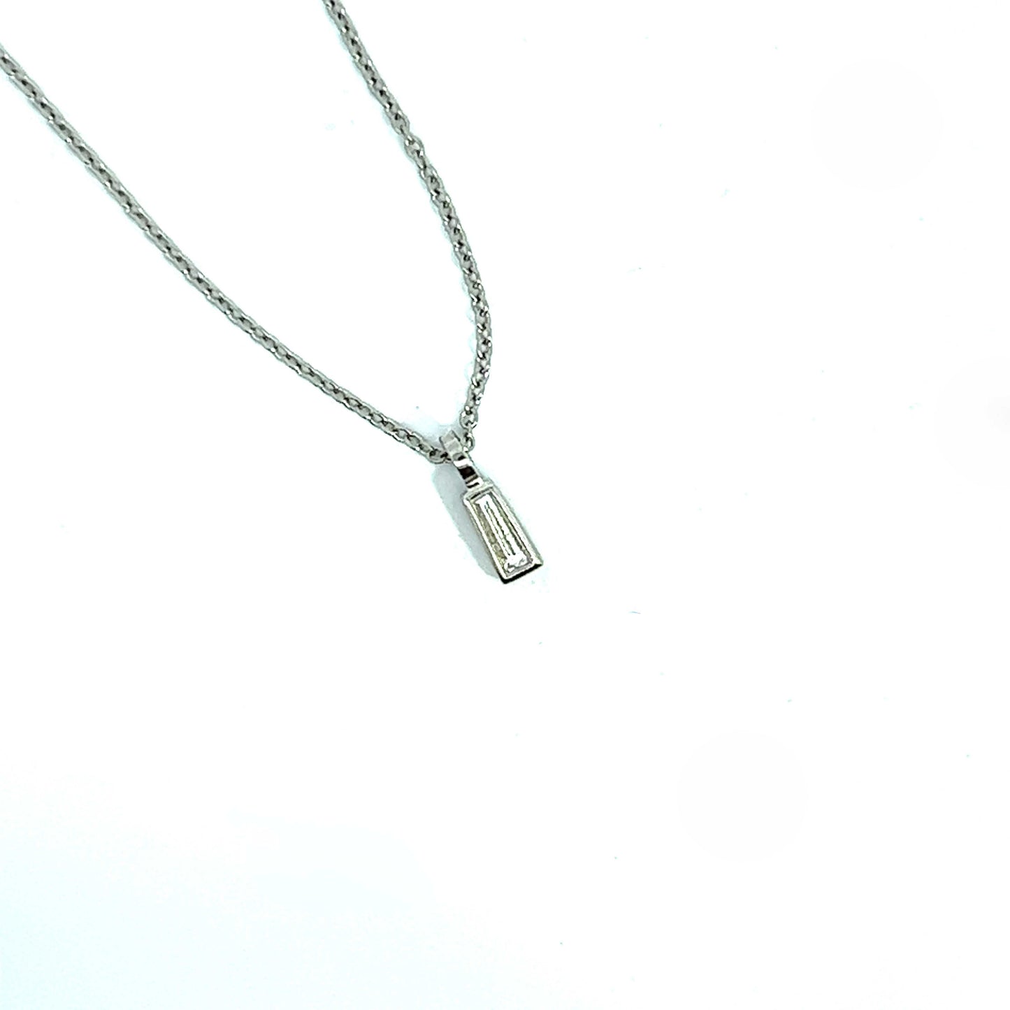 Baguette Cut Diamond Necklace