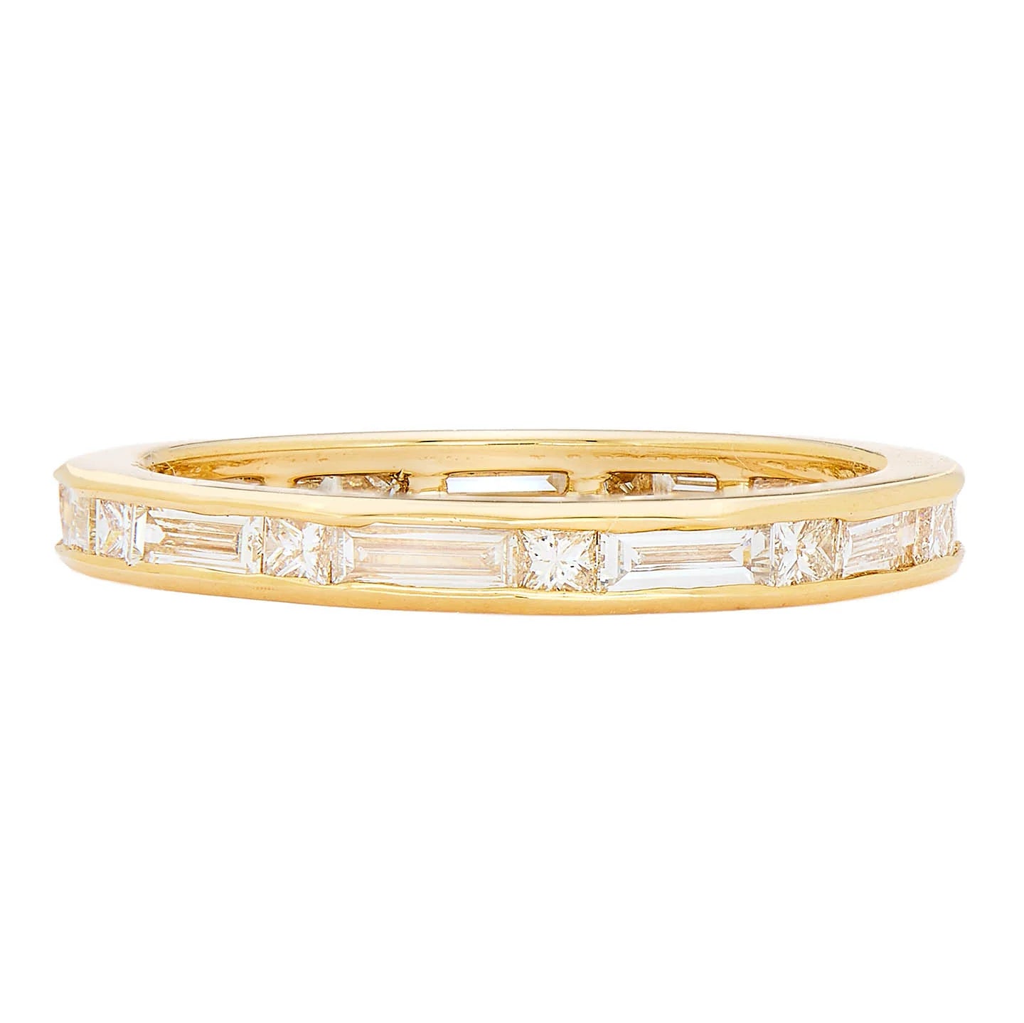 Baguette and Princess Cut Diamond Band