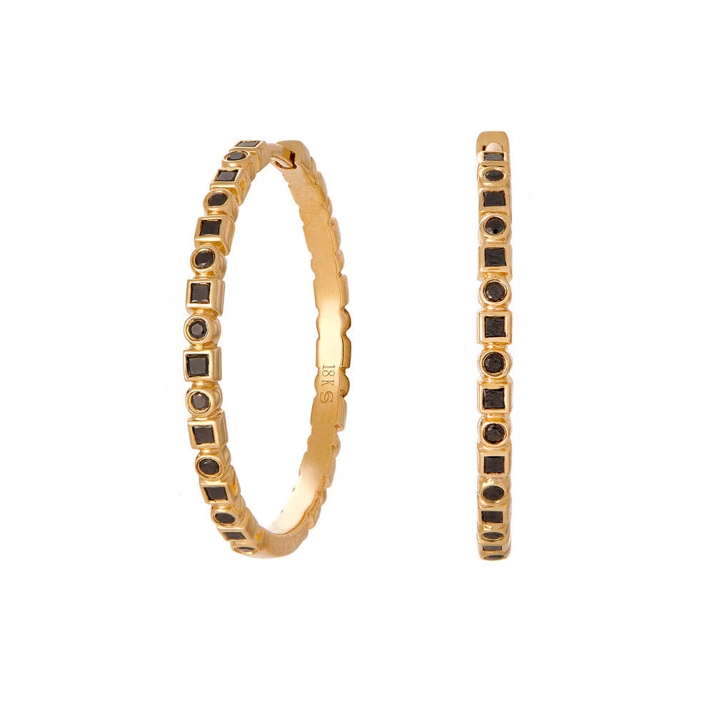 Black Diamond Hoops
