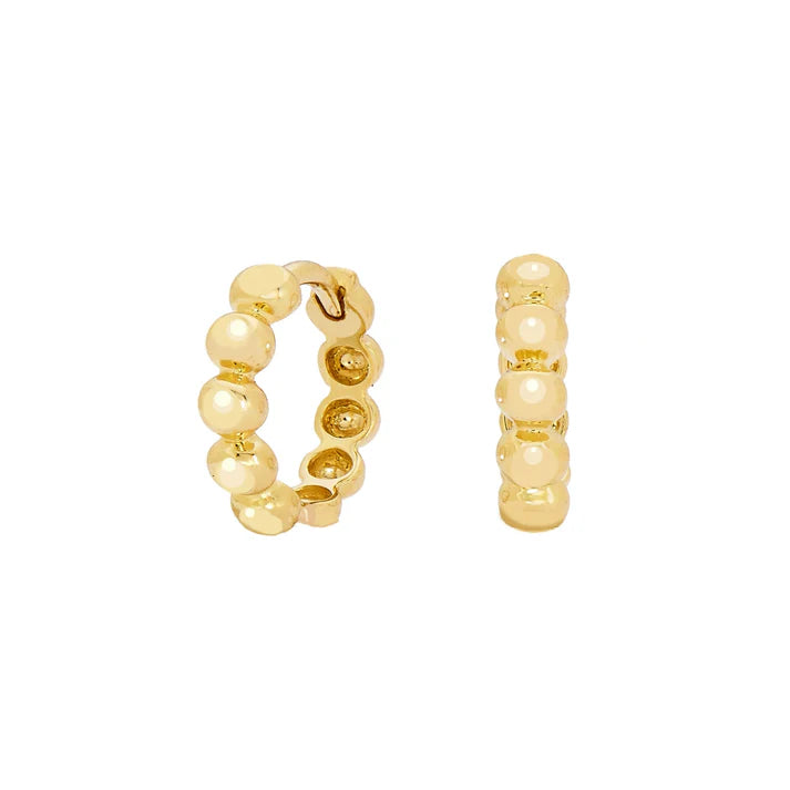 Gold Bead Huggies