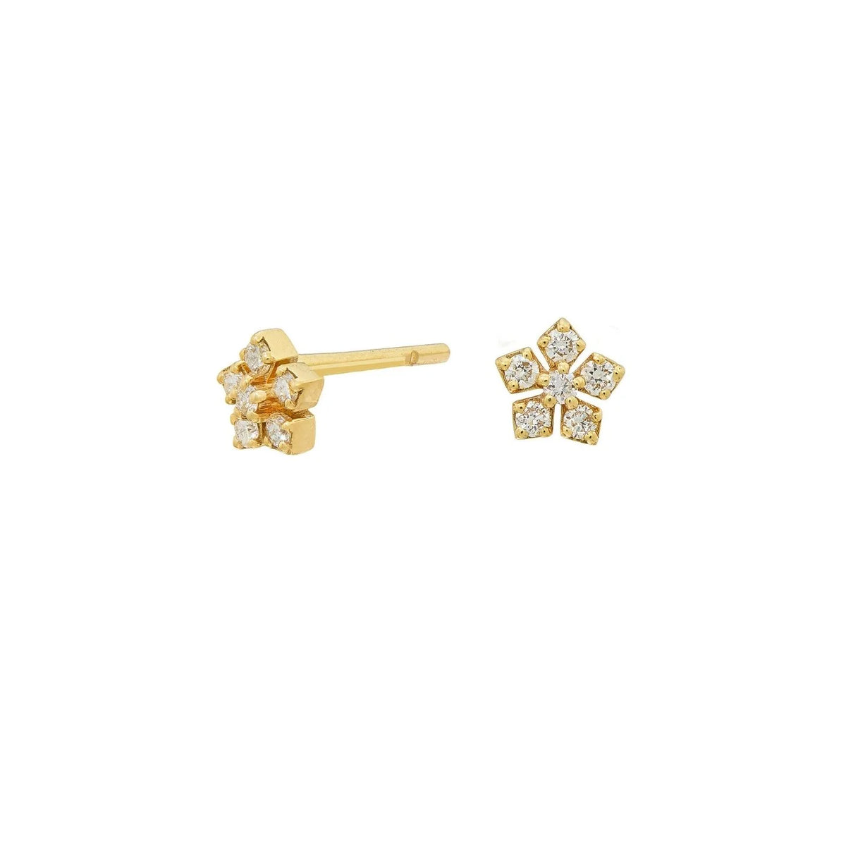Flower Diamond Small Stud Earrings