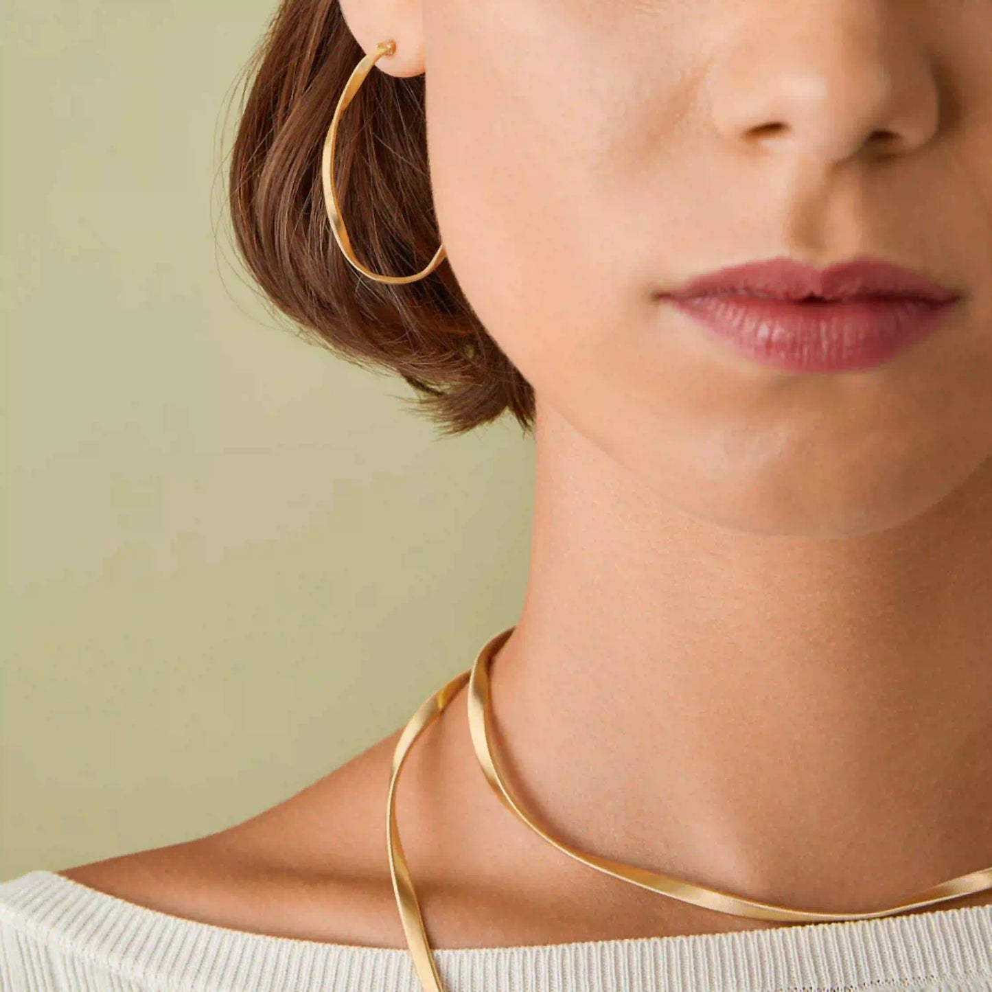 Gold Medium Hoop Earrings