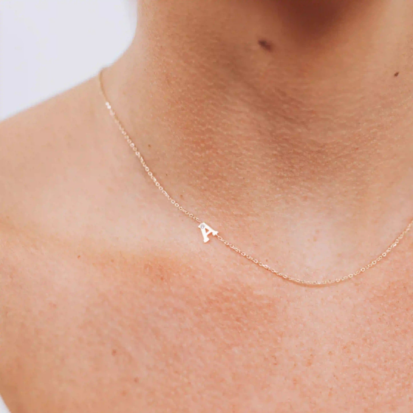 Diamond Initial Necklace