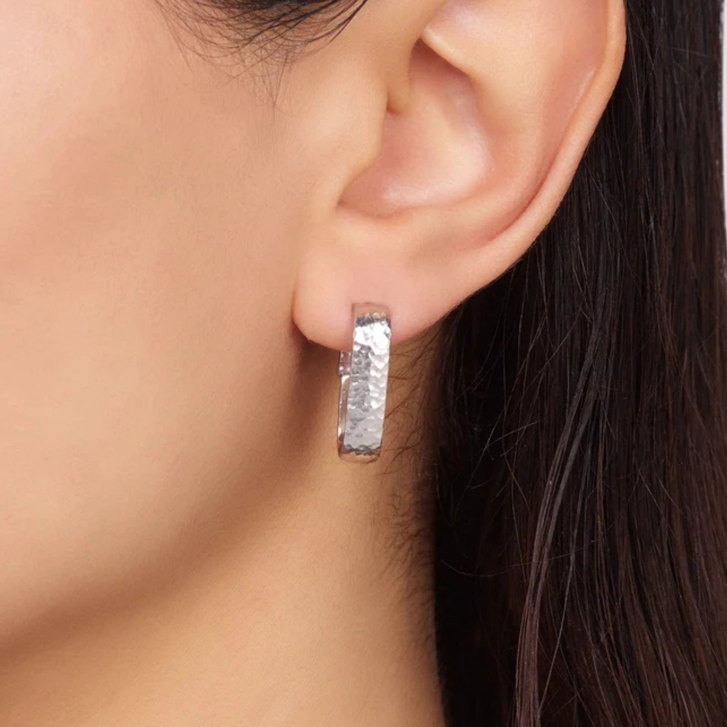 Silver Clip Post Stud Earrings