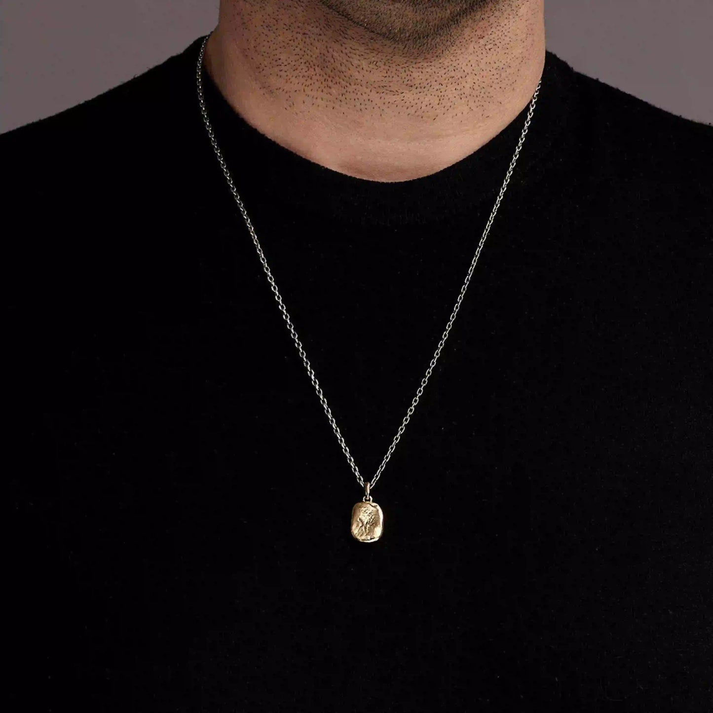 Silver & Brass Pendant Necklace