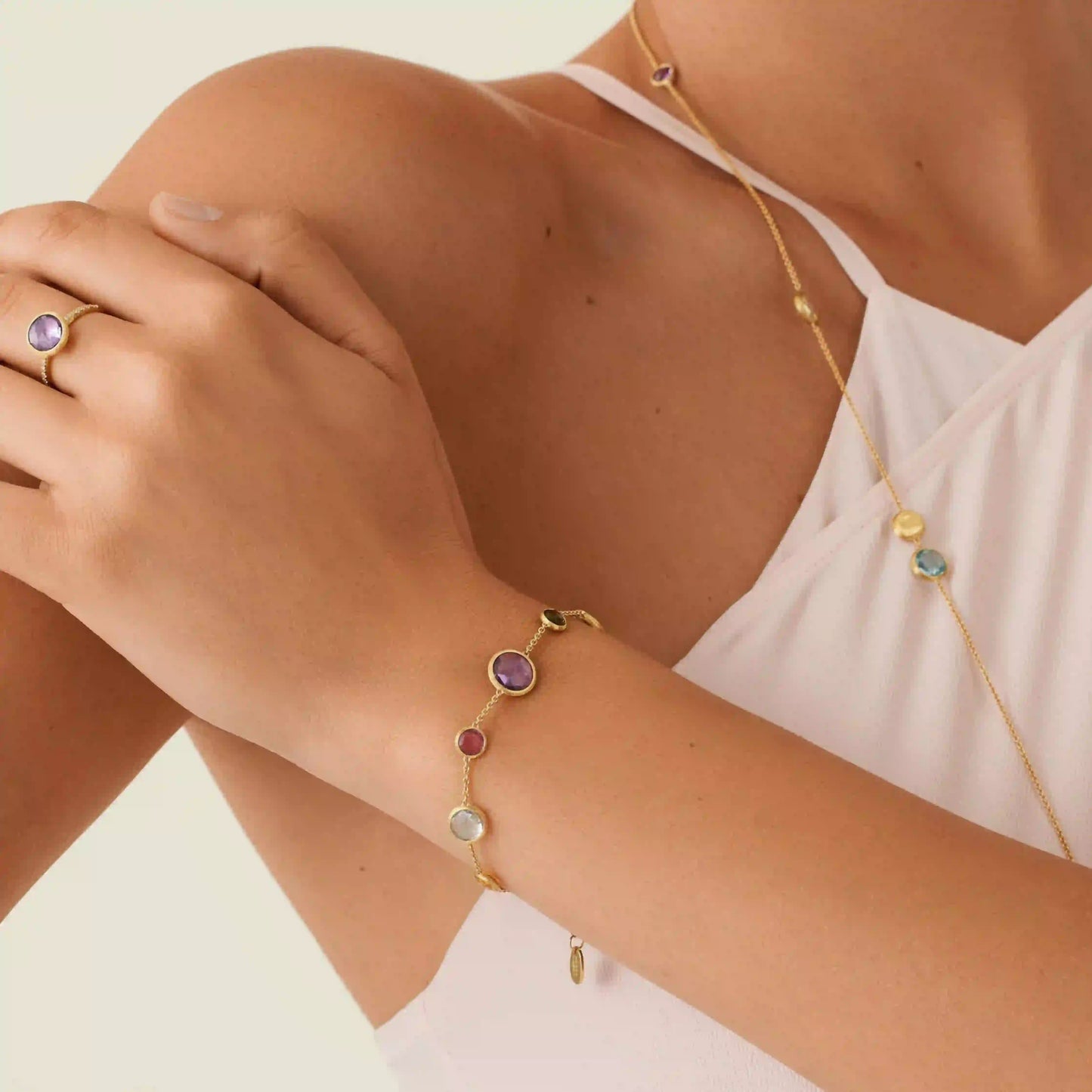 Yellow Gold Gemstone Bracelet