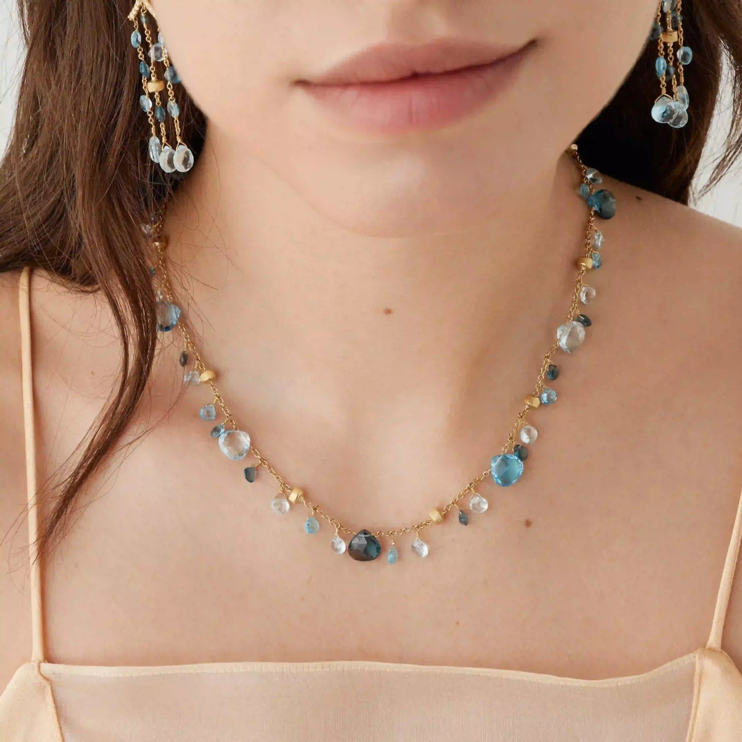 Mixed Topaz Single-Strand Necklace