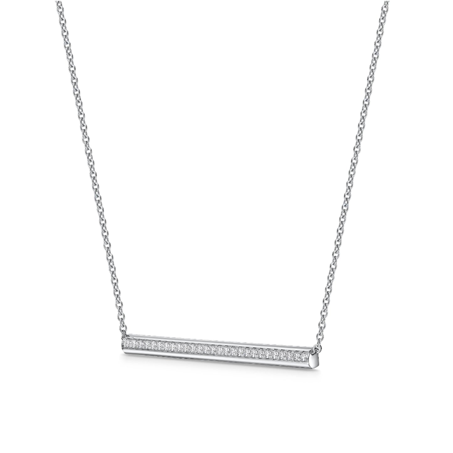 Barre Pavé Pendant Necklace