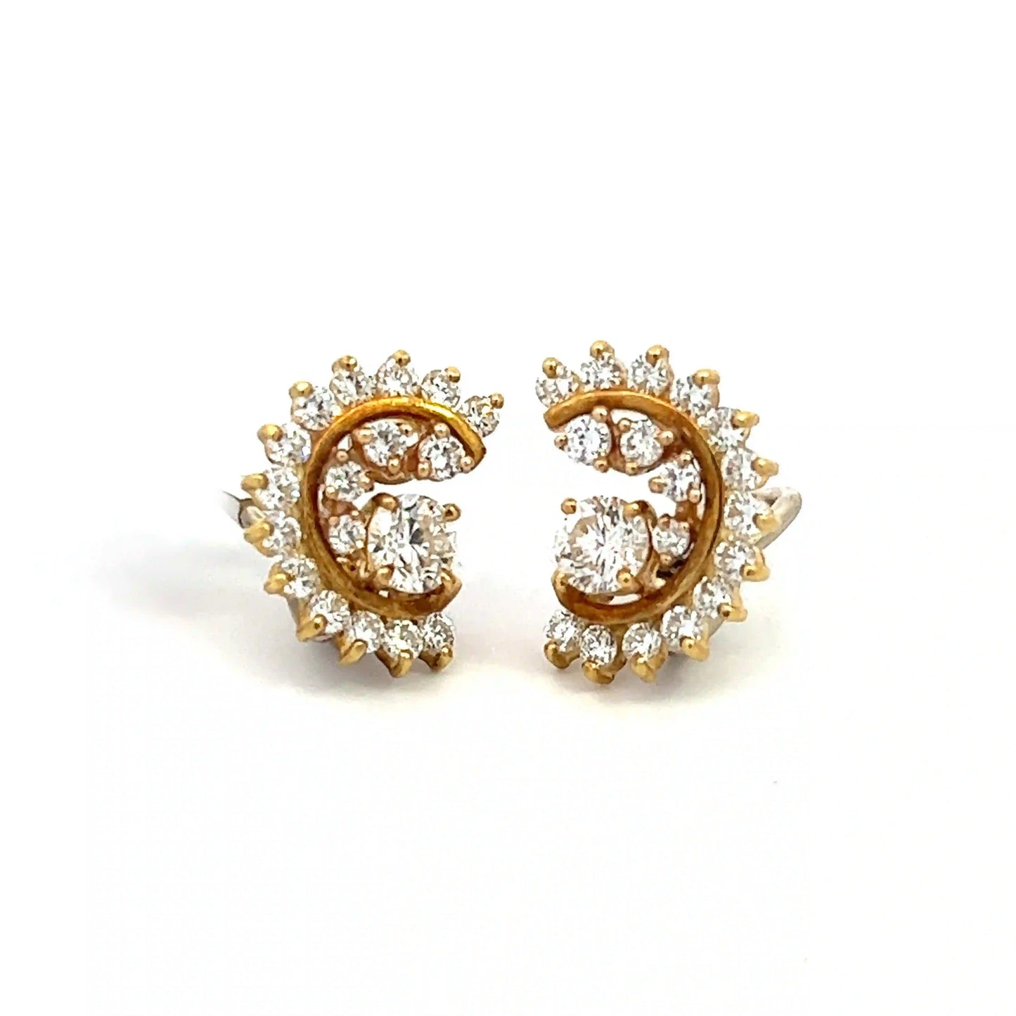 Diamond C Shape Earrings