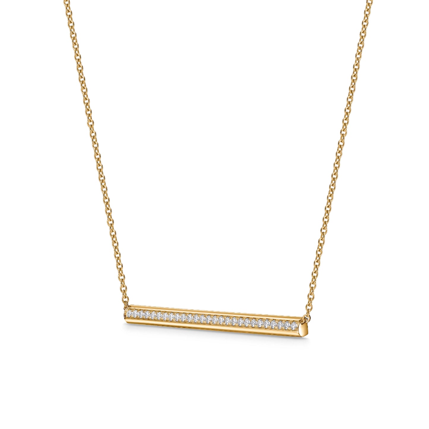 Barre Pavé Pendant Necklace