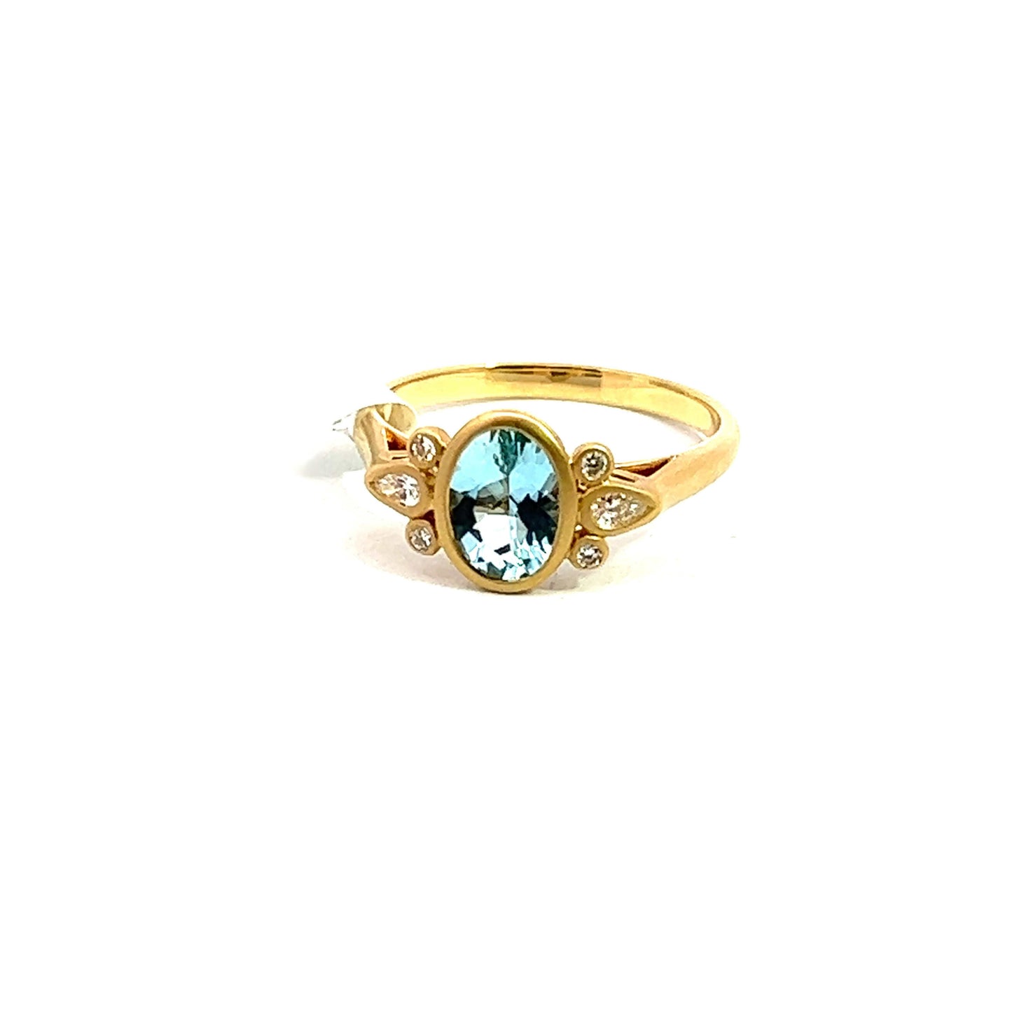 Aquamarine and Diamond Ring