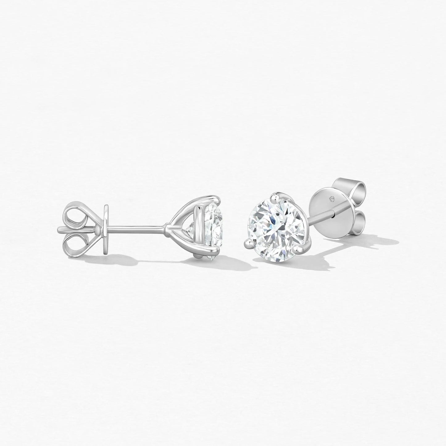 Three-Prong Stud Earrings