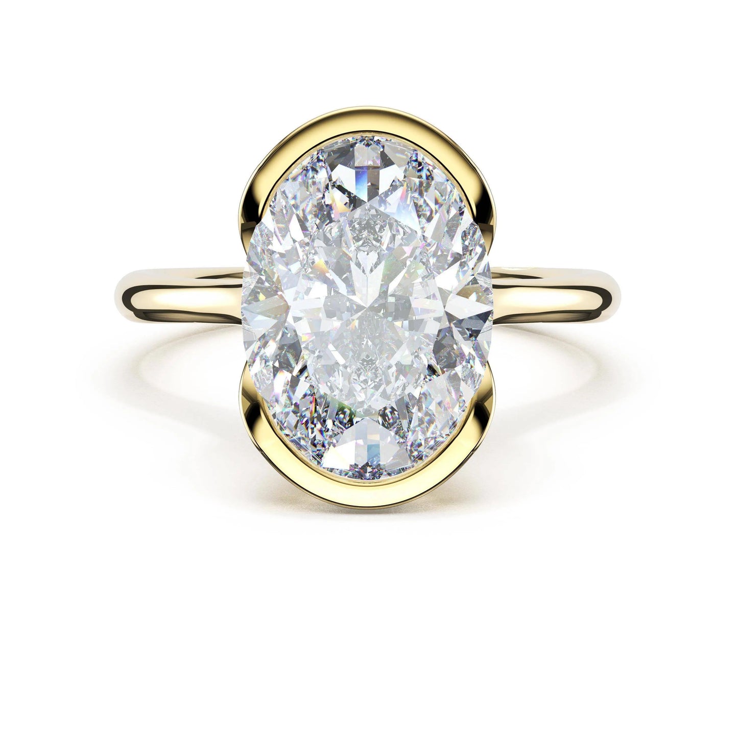 Tacori Founder's Collection | Oval North/South Semi-Bezel Pavé-Prong Ring