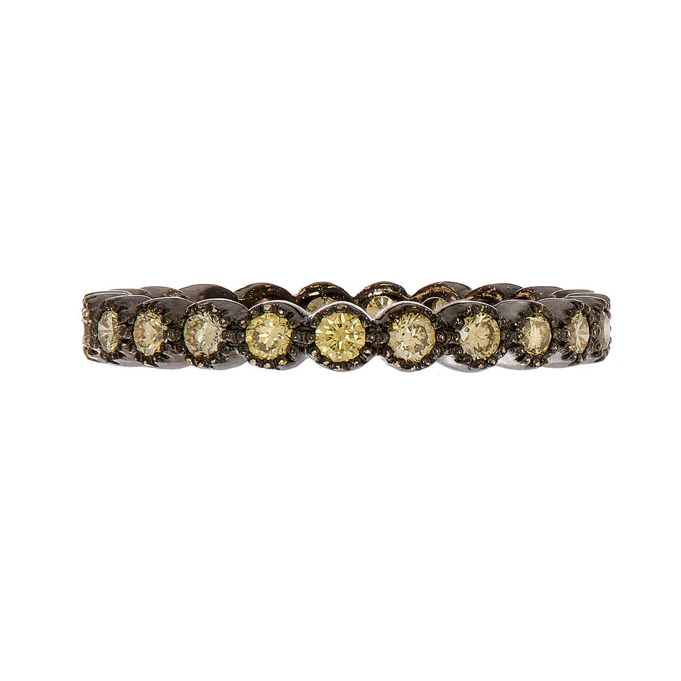 Bezel Green Diamond Band