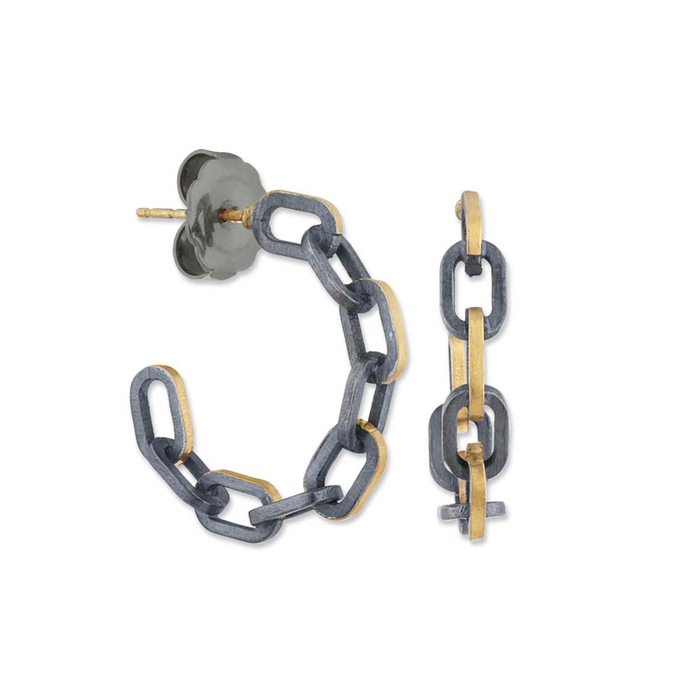 Gold Link Earrings