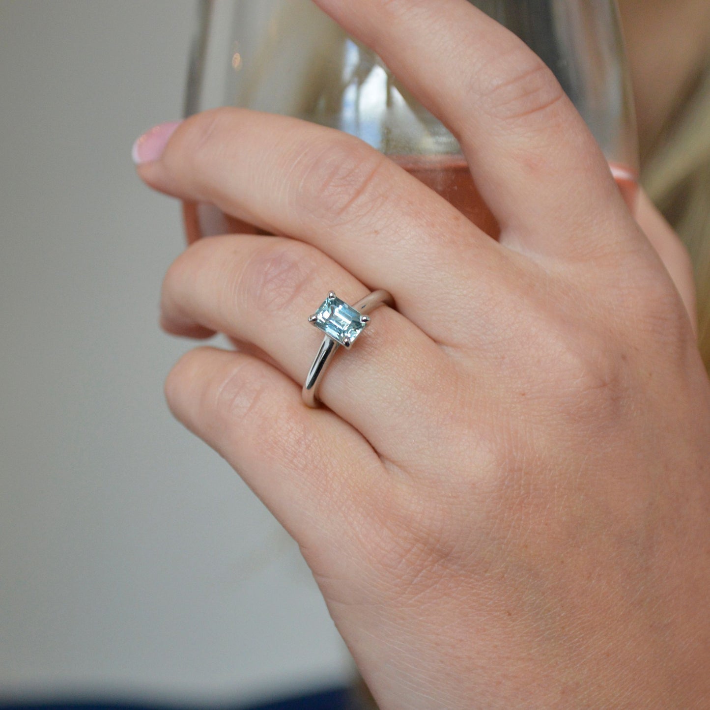 Studio W&H Montana Sapphire Emerald Cut Ring