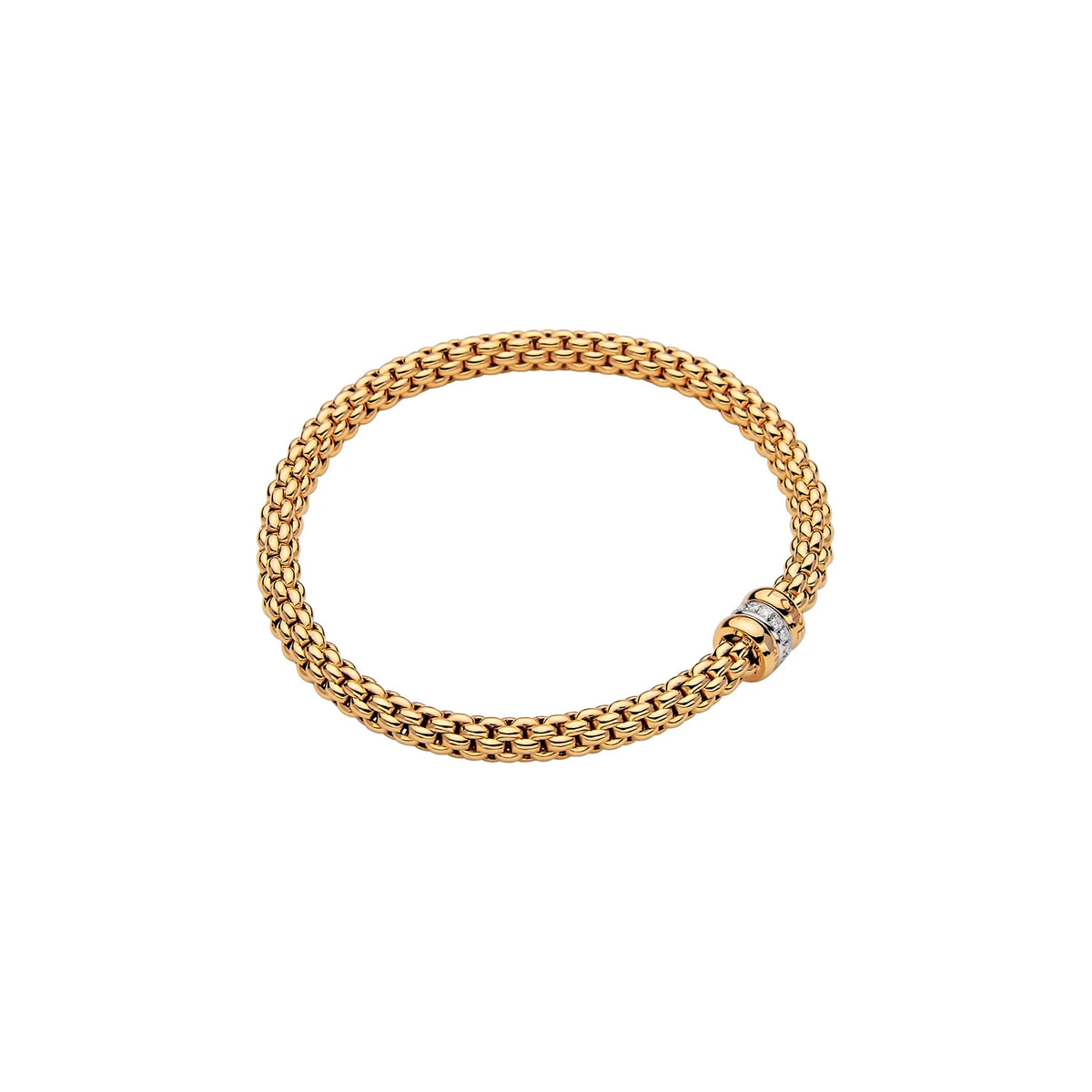 Gold Flex'it Bracelet with Diamonds