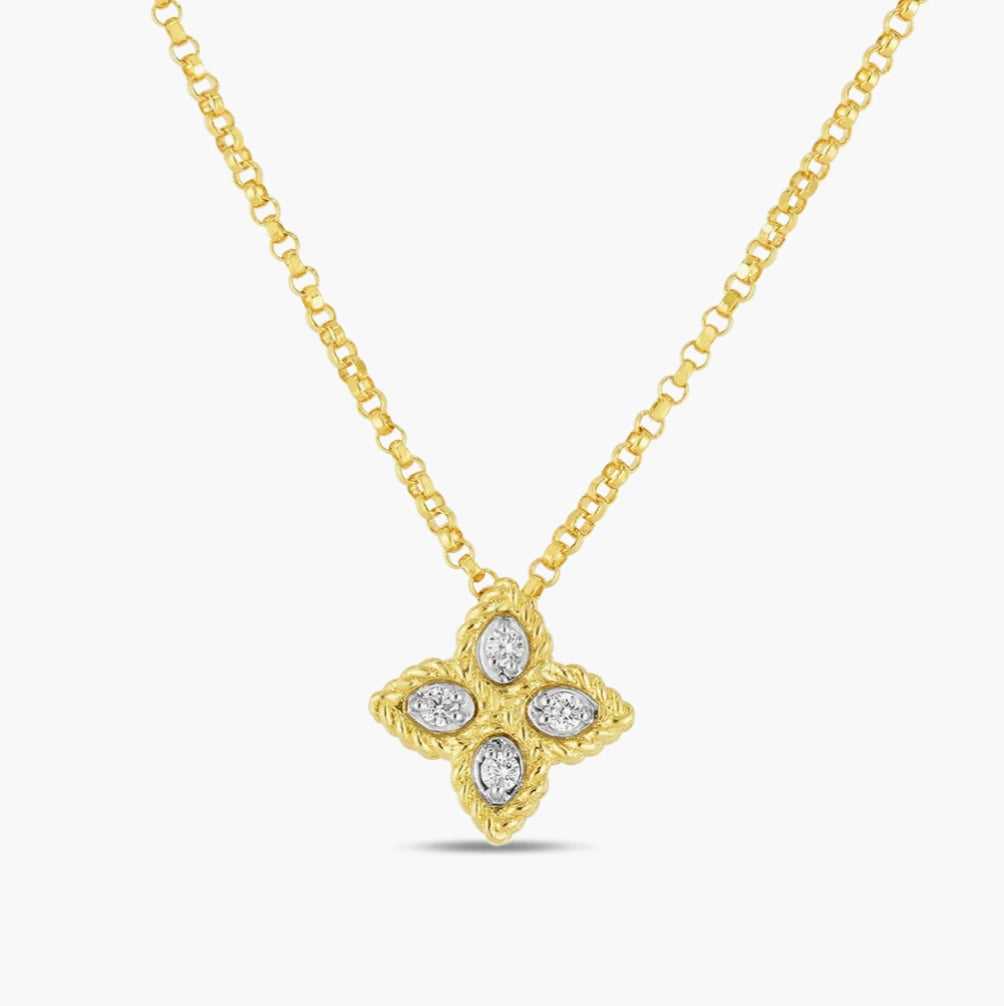 Princess Flower Diamond Necklace