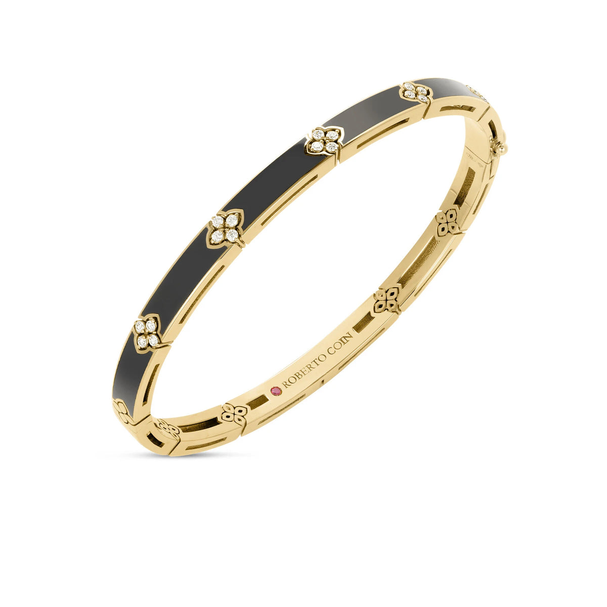 Classic Black Enamel Bangle