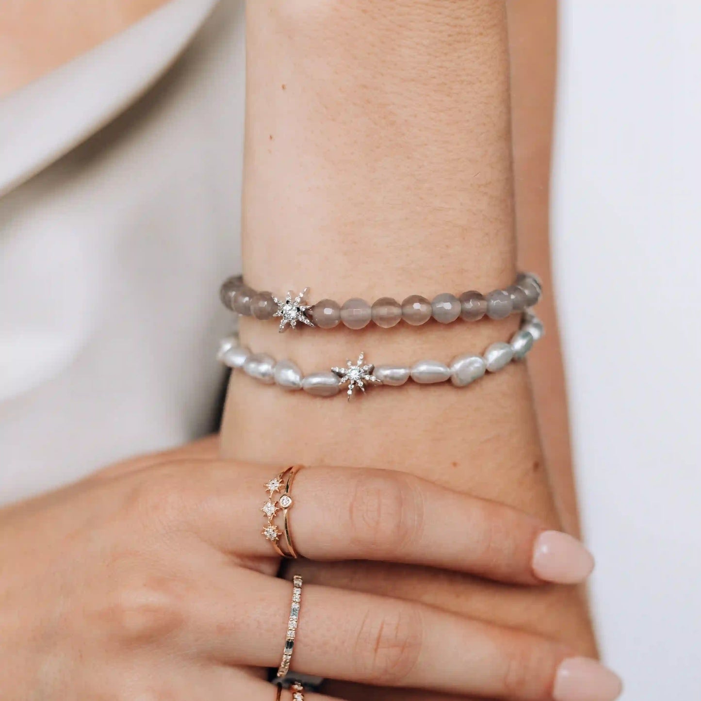Baroque White Keshi Pearl Bracelet