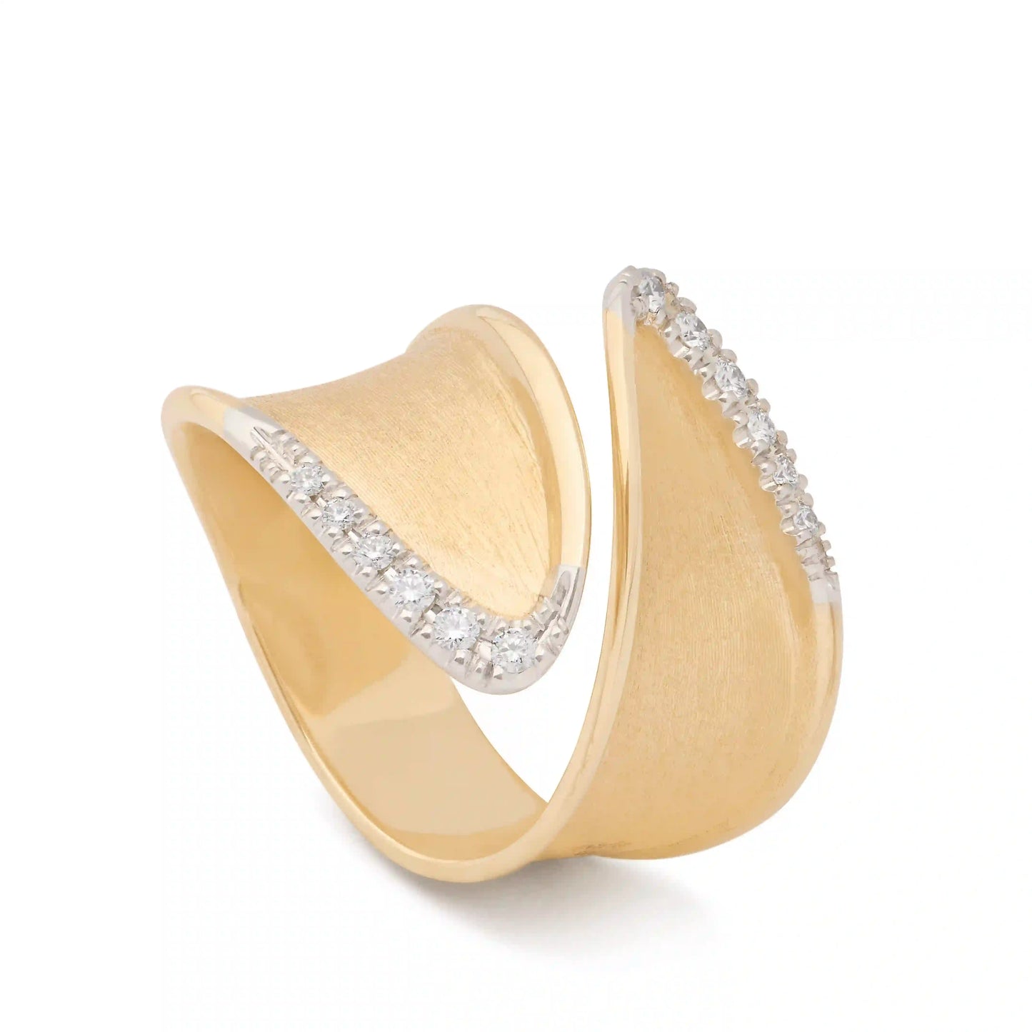 Diamond Lunaria Twist Ring