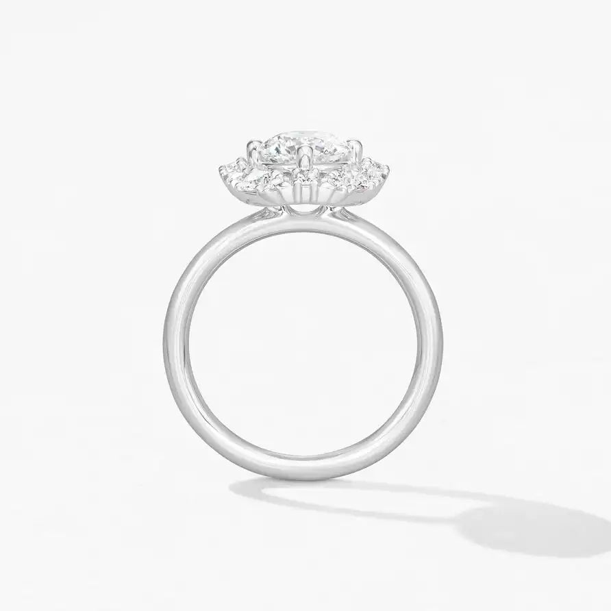 Hearts On Fire Aerial Marquise Halo Diamond Engagement Ring