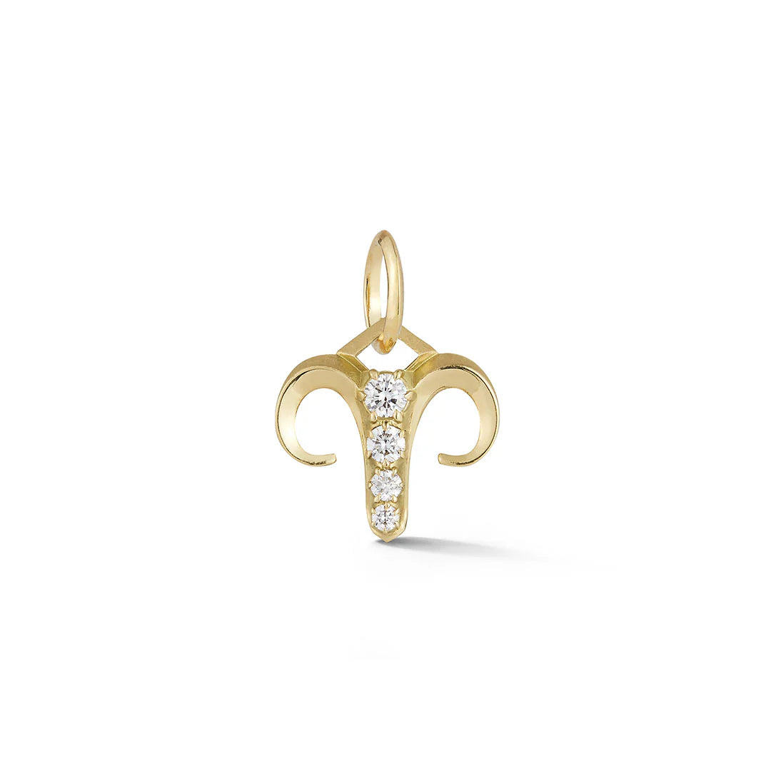 Gold Aries Charm
