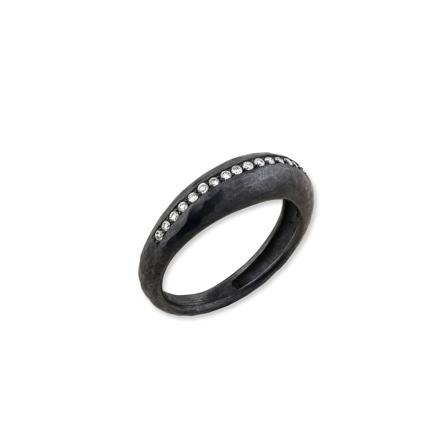 Oxidized Silver Boogie Line Ring