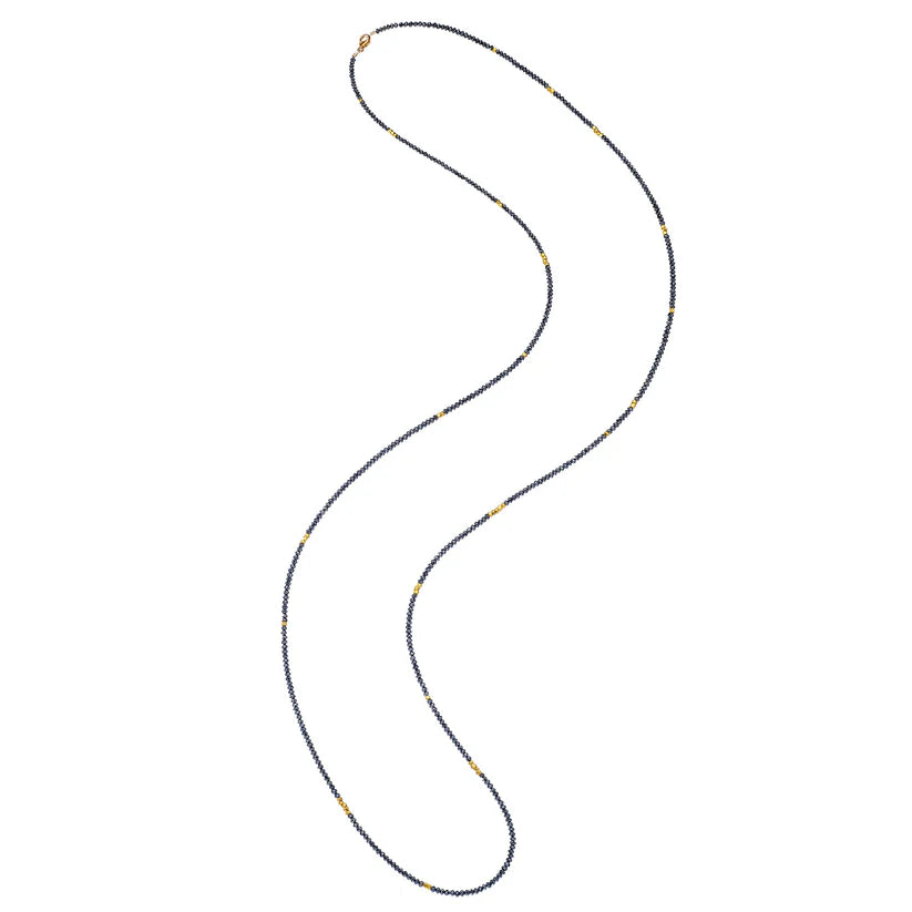 Black Diamond and Gold Necklace