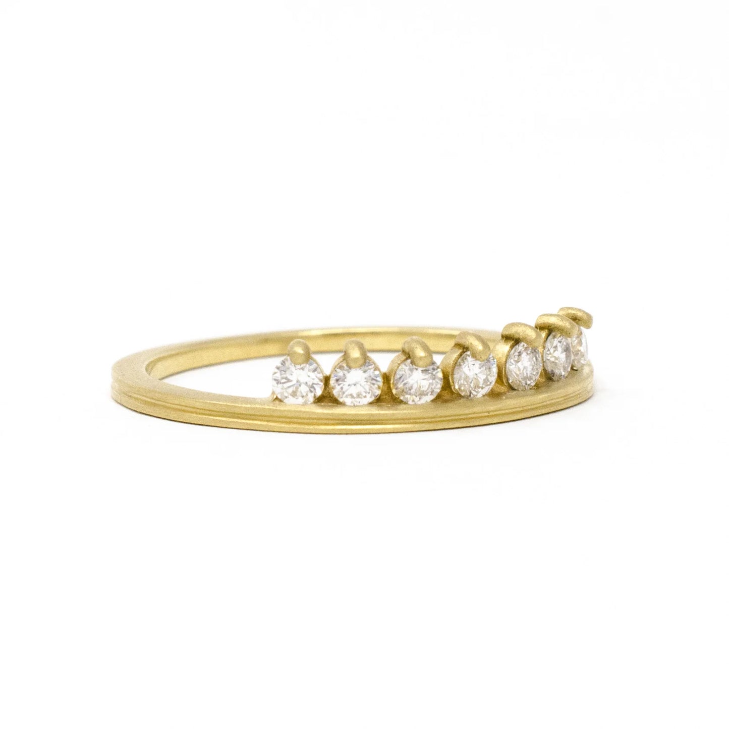 Gold Crown Diamond Band