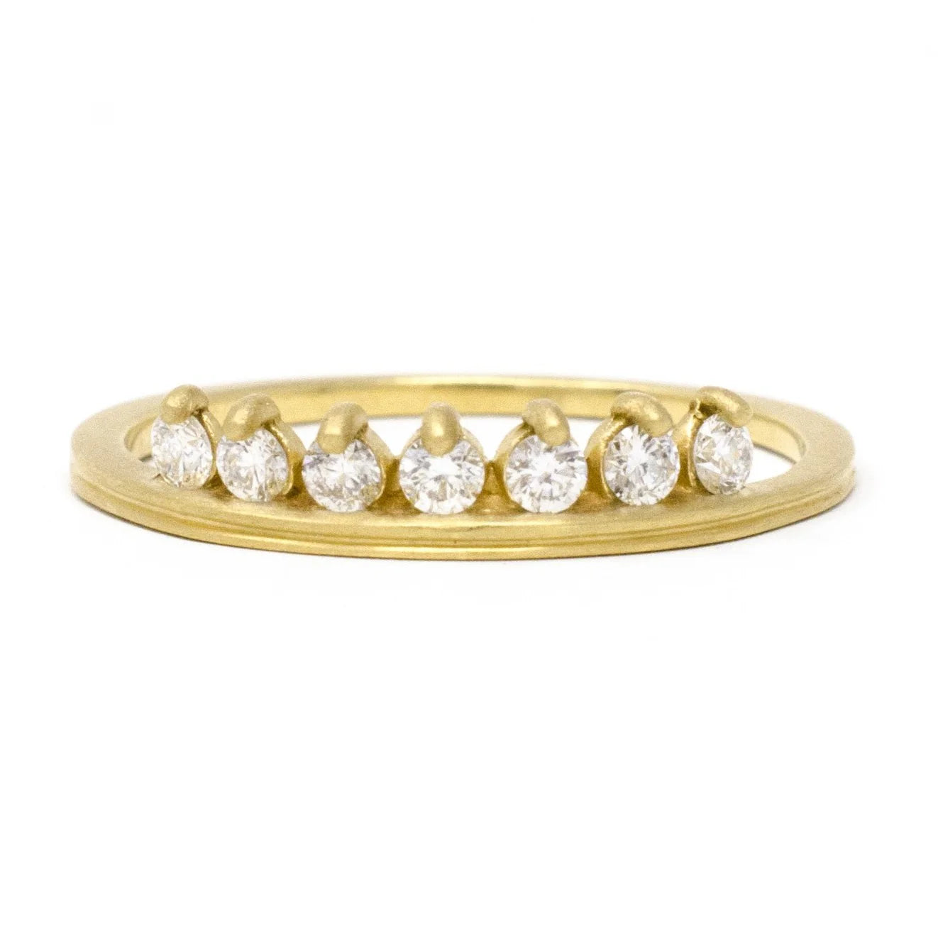 Gold Crown Diamond Band