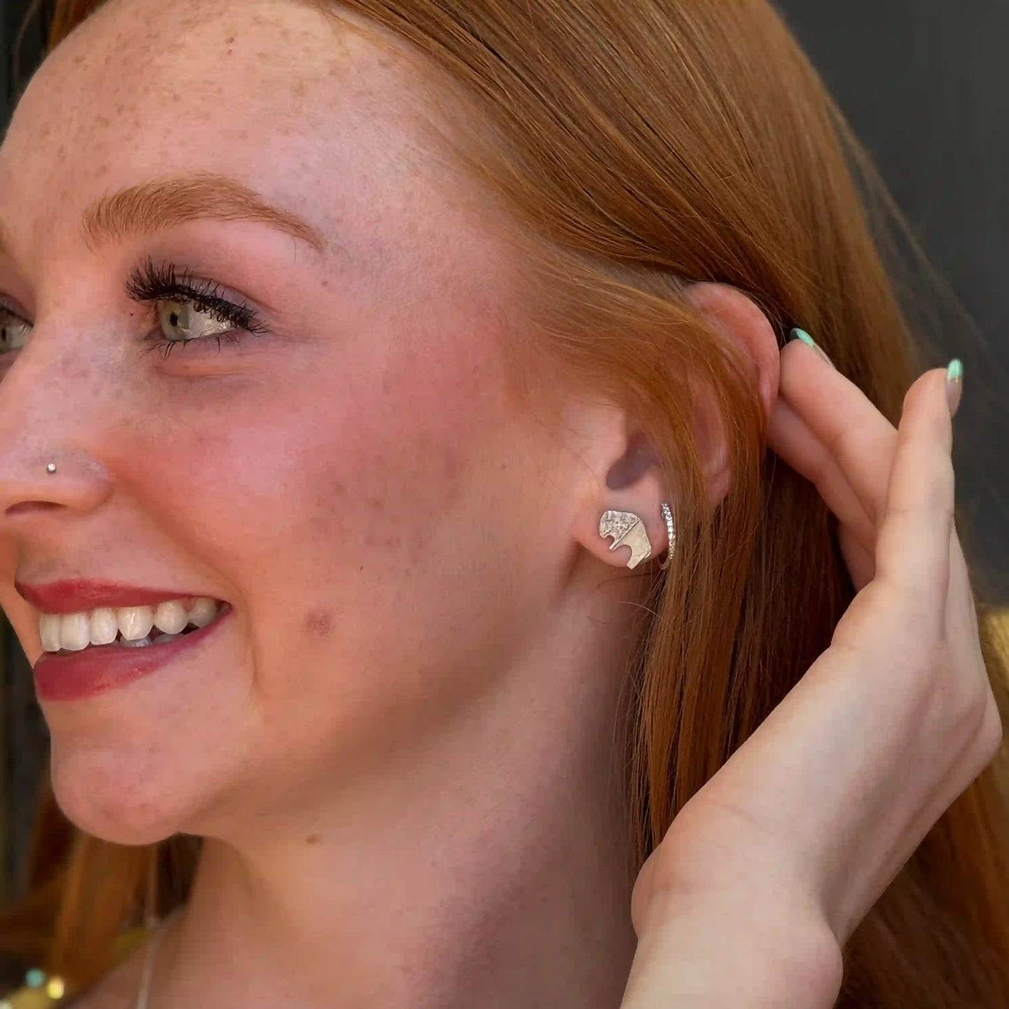 Buffalo Stud Earrings